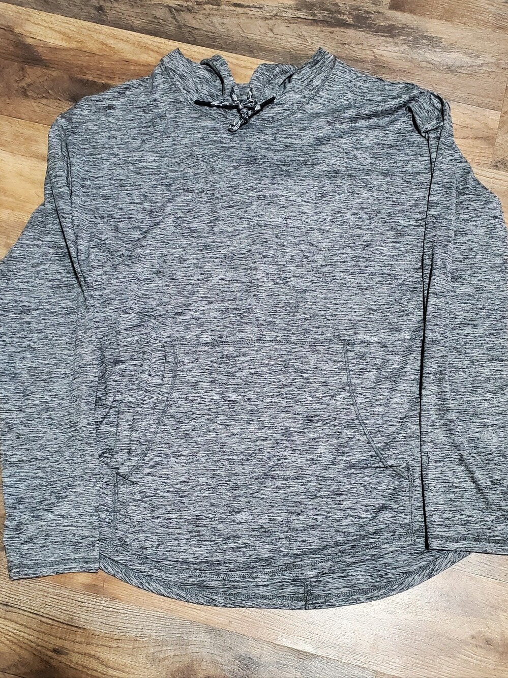 Blue Mountain Women's Heather Gray Pullover Hoodie Sweatshirt